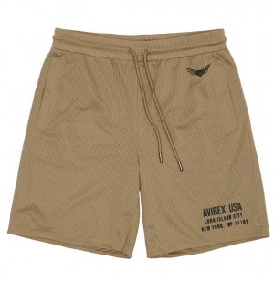 Avirex Aviator Mesh Short Pantaloncini Uomo Mink | TYRQLNF-28