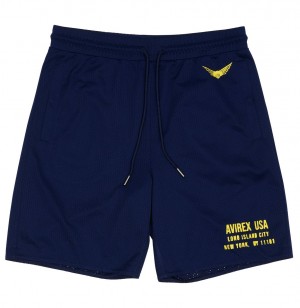 Avirex Aviator Mesh Short Pantaloncini Uomo Blu | WYRAEGL-85