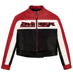 Avirex Cropped Colorblock Moto Jacket Giacca Donna Colorate | NSTVHAK-71