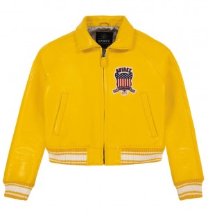 Avirex Cropped Icon Jacket Giacca Donna Oro | OVIRDGW-30