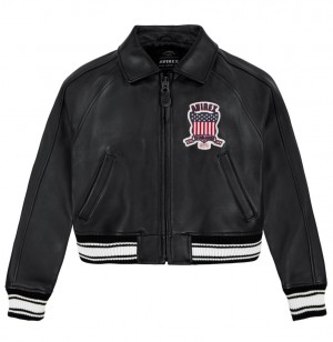 Avirex Cropped Icon Jacket Giacca Donna Nere | TBOUFEA-59