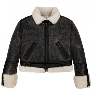 Avirex Cropped Shearling Jacket Giacca Donna Colorate | GJNUQXF-23