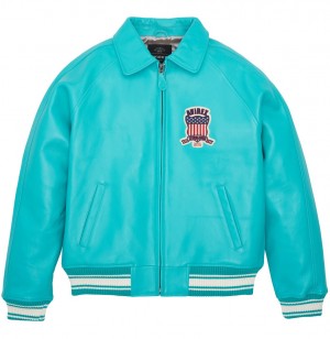 Avirex Icon Jacket Giacche Uomo Verde Acqua | YLNHWCS-03