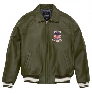 Avirex Icon Jacket Giacche Uomo Verde Oliva | NOZKFMW-61