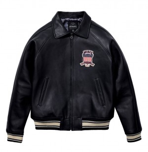 Avirex Icon Jacket Leather Uomo Nere | CWITYQU-06