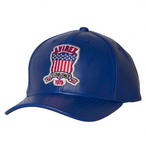 Avirex Icon Pelle Hat Cappelli Uomo Blu | TVBKFED-02