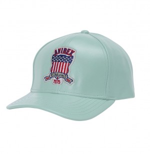 Avirex Icon Pelle Hat Cappelli Uomo Seafoam | VFQCIXG-54