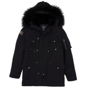 Avirex N-3b Snorkel Jacket Giacche Uomo Nere | TXZRMIN-67
