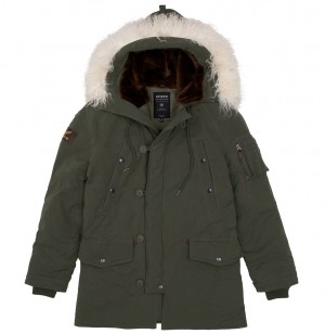 Avirex N-3b Snorkel Jacket Giacche Uomo Verdi | EJIAMBT-91