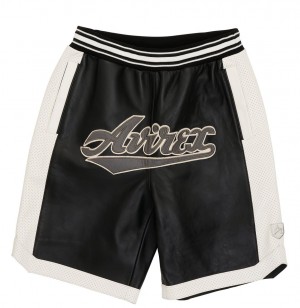 Avirex Script Usa Varsity Short Pantaloncini Uomo Nere | HPBAZLO-27