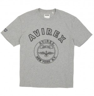 Avirex Stadium Tee Tees Uomo Grigie | KAJMRUY-75