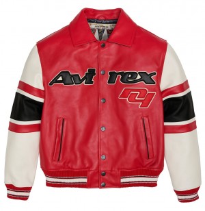 Avirex The Legend Jacket Giacche Uomo Rosse | GTNQIVZ-94